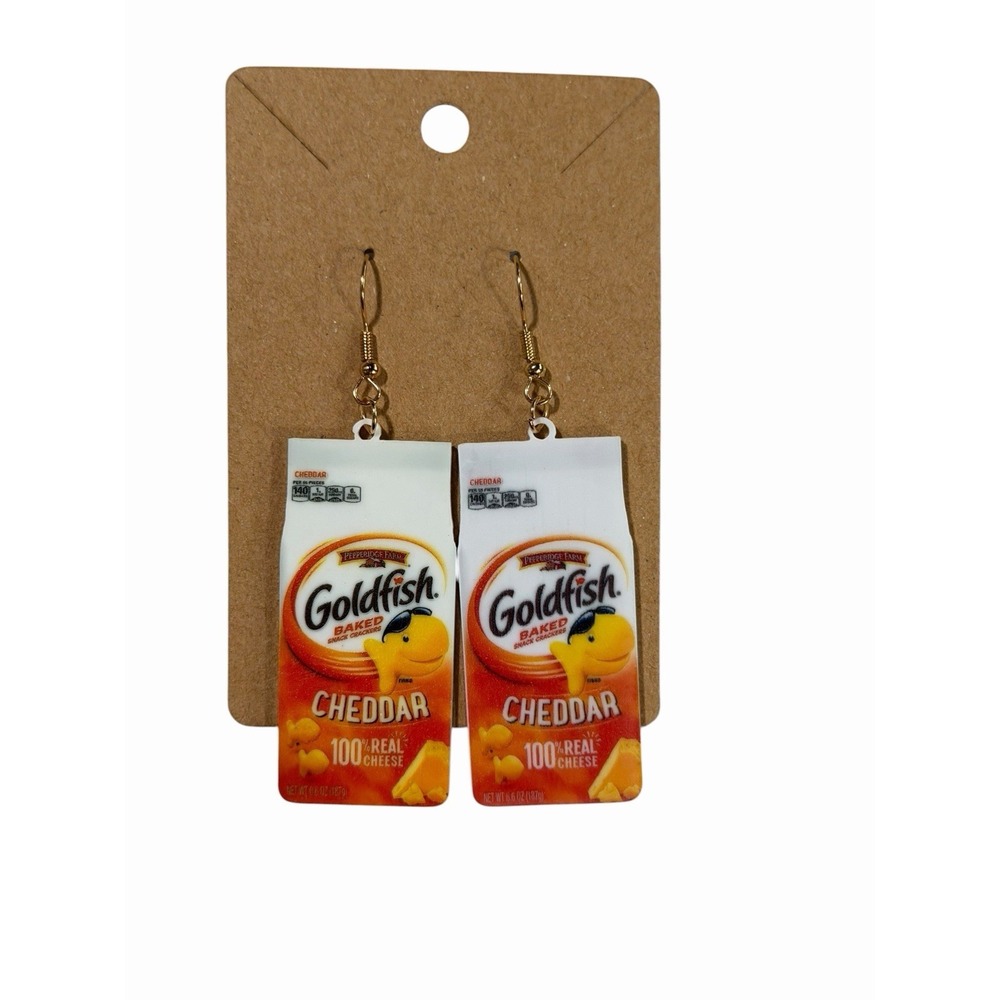 New Novelty Fashion Earrings snack cheddar cracker